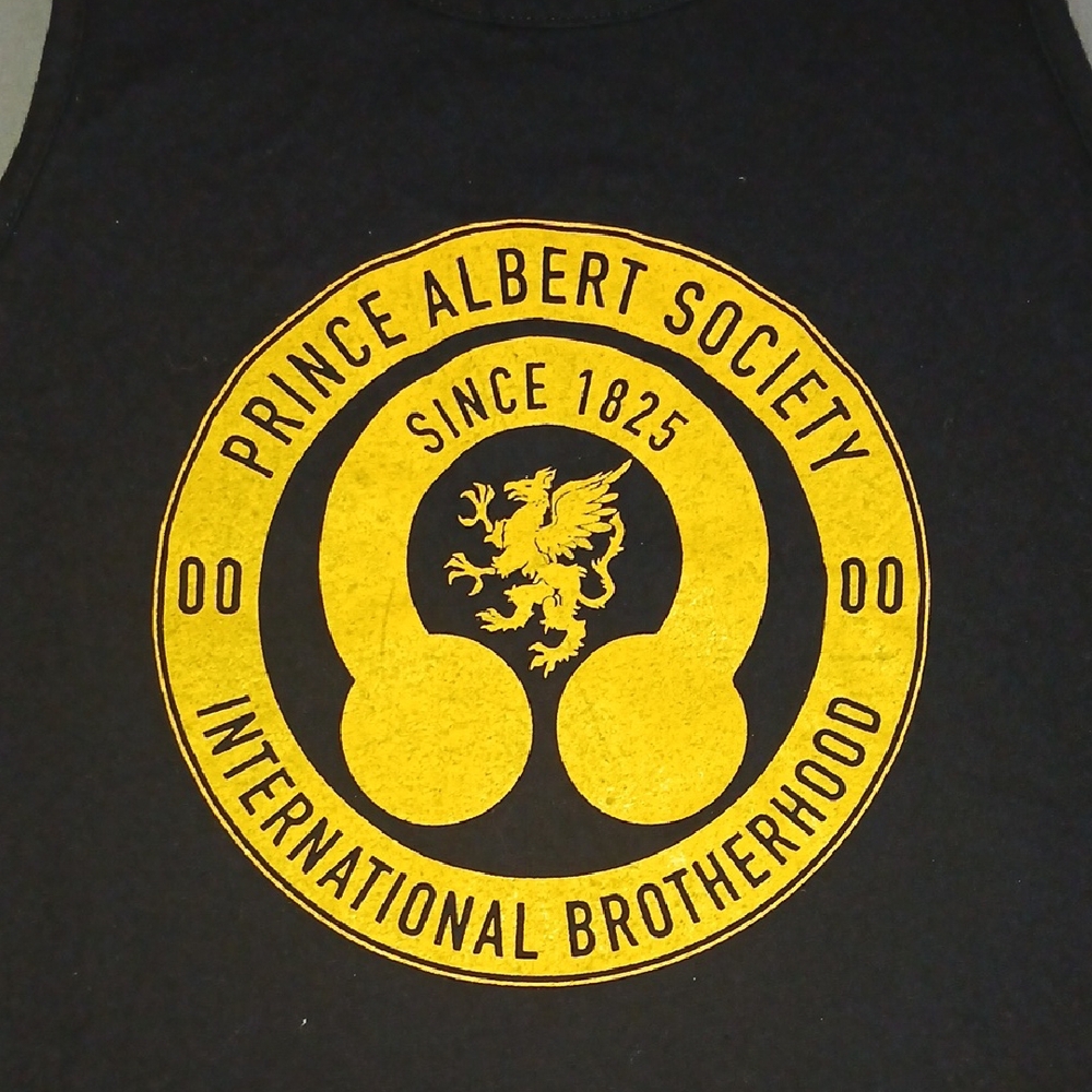 Next Level Apparel Black Tank Top with Yellow Print